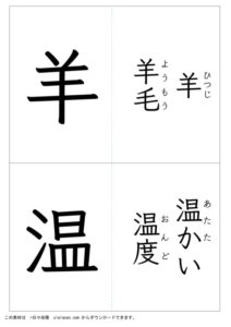 漢字フラッシュカード 小学3年生で習う漢字200字を作ってみる